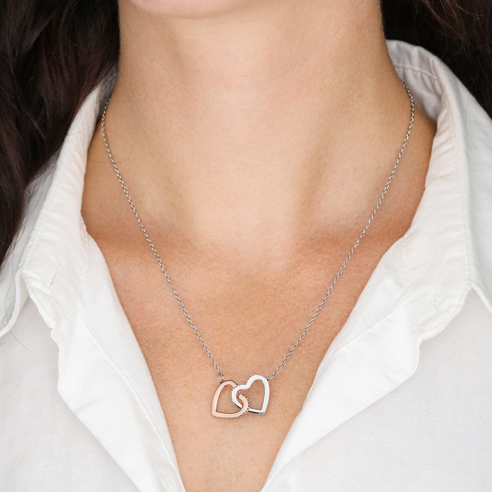 To My Best Friend - Interlocking Heart Necklace