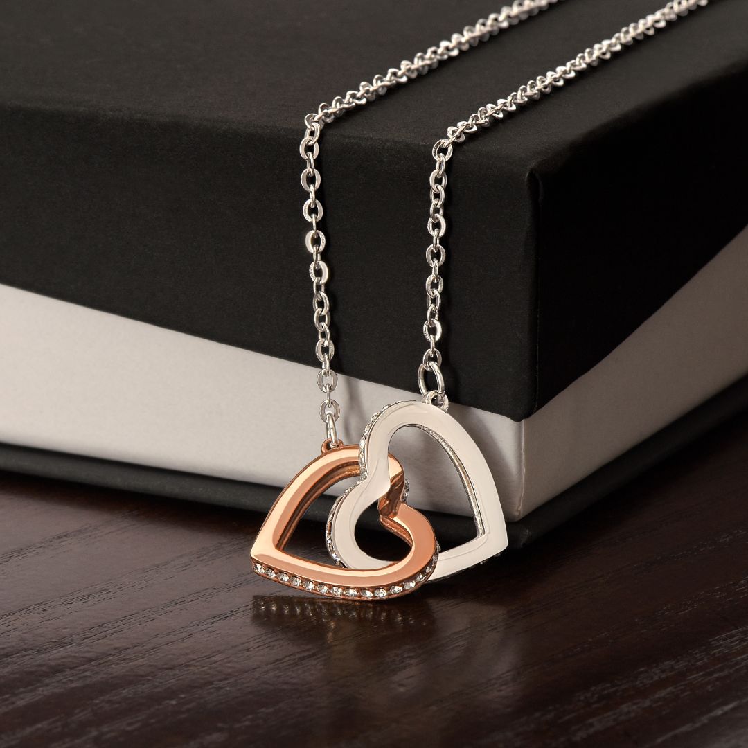 To My Best Friend - Interlocking Heart Necklace